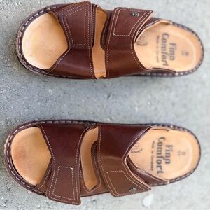 Finn Comfort Brown Leather Women's Sandals